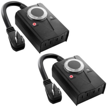 Imagem de Temporizador de luz mecânico externo Waterproof Dusk to Dawn 2 unidade