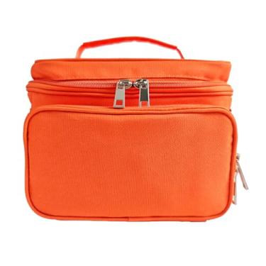 Imagem de Estojo de transporte de viagem compatível com alto-falante Bluetooth Yoto Player e acessórios de fone de ouvido, porta-cartão comporta até 80 cartões com alça de ombro, apenas bolsa (laranja)