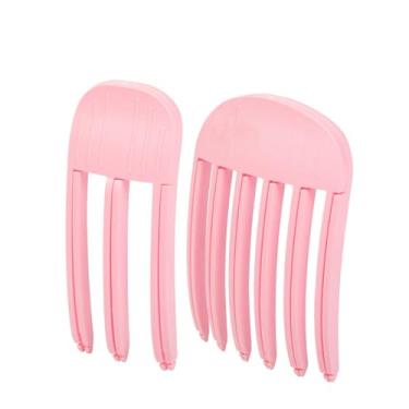 Imagem de 2 peças de grampos de cabelo volumizadores, grampos de volume de cabelo, pente volumizador para franja fofa e elevação da raiz, rosa
