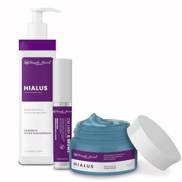 Imagem de Kit com 3 Produtos - Spa Facial em Casa Camila Maciell - Sabonete Facial/Demaquilante 200 ml + Máscara de Hidratação facial + Sérum Fortalecedor para Cílios e Sobrancelhas