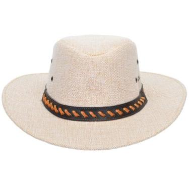 Imagem de Chapéu Unissex Estilo Americano em Juta Classico Fazendeiro Moda Count