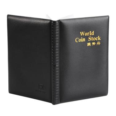 Imagem de Álbum de Armazenamento de Moedas Mundial, Livro Portátil para Coleta de Moedas, Tampas, Tokens, Medalhões, Emblemas Azuis (Preto)