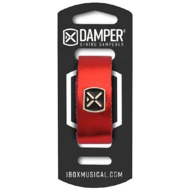 Imagem de Damper Ibox Em Couro E Tag Em Metal Vermelho Metalico Dmmd04