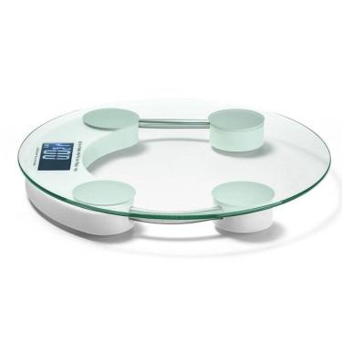 Imagem de Balança Vidro Temperado 180kg Banheiro Corporal Redonda