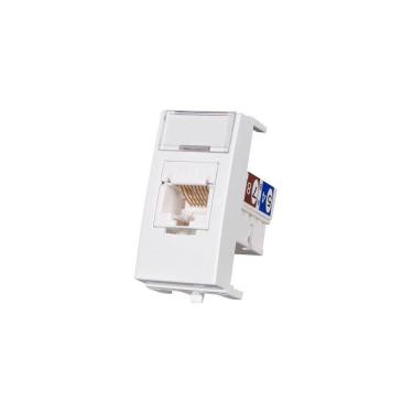 Imagem de Módulo Tomada Para Rede De Informática Margirius Sleek Rj45 Cat6 Branco