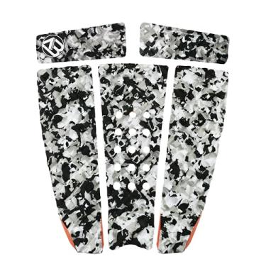 Imagem de Lonnngg 5 peças de almofadas de tração de prancha de surf de EVA para skimboards, pranchas de surf, prancha de funboard, prancha de peixe (cinza camuflado)