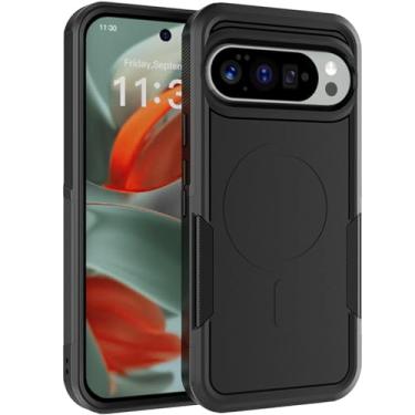 Imagem de Projetada para Google Pixel 10 Pro XL, capa 2 em 1 de grau militar, resistente, à prova de choque, capa protetora para celular Pixel 10 Pro XL (preto)