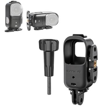 Imagem de CAPART Suporte de câmera para DJI OSMO Nano, adaptador de montagem vertical/horizontal com gaiola de moldura e orifício de rosca de 0,6 cm, adaptador de montagem de tripé de câmera de ação