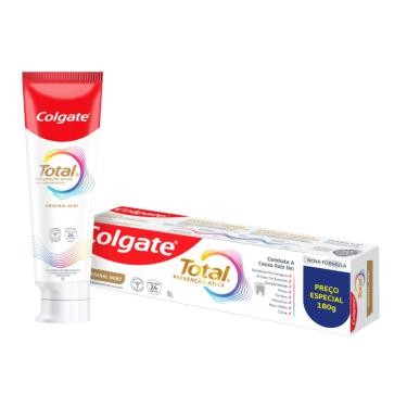 Imagem de CREME DENTAL COLGATE TOTAL ORIGINAL MINT PREVENCAO ATIVA 180G