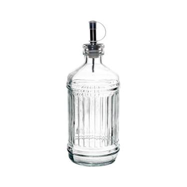 Imagem de Galheteiro de vidro com dosador em metal vegas 500ml - LYOR