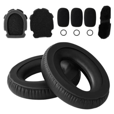 Imagem de 3 Kit Capas de Espuma Filtro Pop Microfone, para Fones de Ouvido Bose Aviation X A10 A20 Protetores Auriculares Substituição Anéis Borracha Almofadas Auriculares e Almofada Faixa Cabeça (Preto)