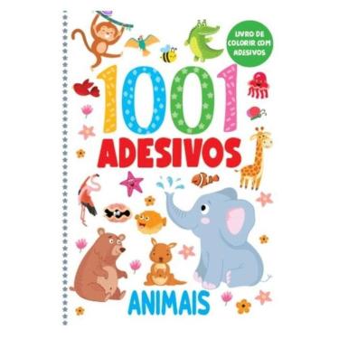 Imagem de Livro De Colorir Com Adesivos - 1001 Adesivos - Animais