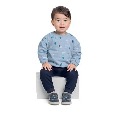 Imagem de Conjunto com Blusão e Calça em Moletom para Bebê Menino Quimby-Masculino