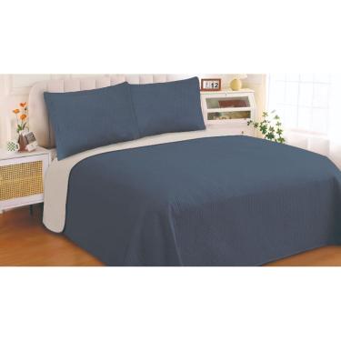 Imagem de Kit Colcha Patchwork Duo Casal 3 Peças Realce Premium Sultan