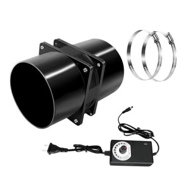 Imagem de FLCPJGV Ventilador de exaustão para impressora 3D, extrator de fumaça com controlador de velocidade para pintura, 6 Inch Double Flange
