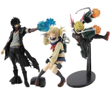 Imagem de Coleção de brinquedos de figuras de anime My Heros Academias 3 unidade