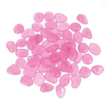 Imagem de Pedras brilhantes, 100 peças que brilham no escuro para decoração de aquário interno e externo, presentes de paisagismo para amigos, roxo escuro