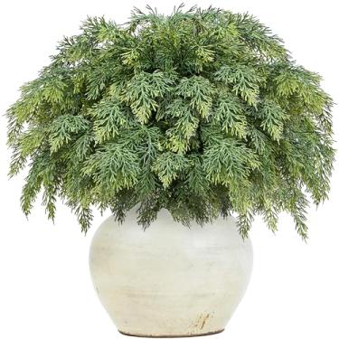 Imagem de MEUIS Hastes de cedro de toque real de Natal – Ramos de pinheiro artificiais realistas para encher vasos e decoração de casa de fim de ano, 50,8 cm de comprimento, 12 peças