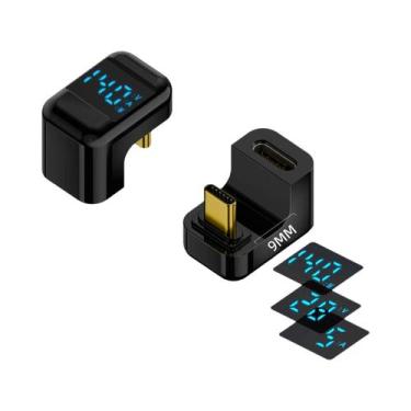 Imagem de Adaptador USB C De 90 Graus Transferência De Dados De 40Gbps PD 140W U