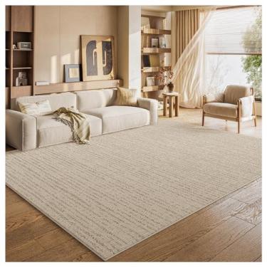 Imagem de SPXMQSS Tapetes laváveis para sala de estar, sala de estar macia, antiderrapante, tapete resistente à la suciedad y Easy de Mantener para quarto, sala de jantar, escritório em casa, marrom, E 160 x