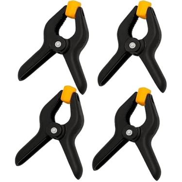 Imagem de Kit 4 Grampo Sargento Multiuso 3 Polegadas Pressão Reforçado Marceneiro Presilha Garra Pinça de Fixação Aperto Rápido