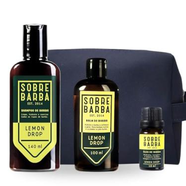 Imagem de Kit Viagem para Barba com Necessaire Sobrebarba Lemon Drop Shampoo + Balm + Óleo
