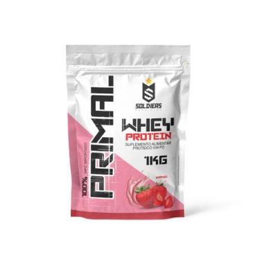 Imagem de Whey Protein Primal 1Kg - Importado - Soldiers Nutrition, Morango