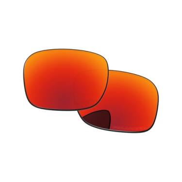 Imagem de PapaViva Lentes de substituição para óculos de sol Oakley Gauge 8 L OO4124 62 mm vermelho fogo polarizado