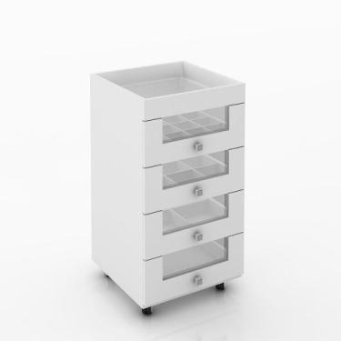 Imagem de Carrinho de Maquiagem 4 Gavetas PE2009 Tecno Mobili - Tecnomobili, Bra