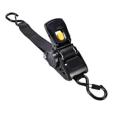 Imagem de KiBcsLic Cinta de amarração automática retrátil de alta resistência com catraca, para uso doméstico, com 3 metros de comprimento e capacidade de tração de 1000