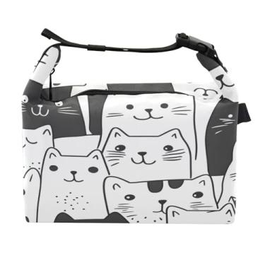 Imagem de STAYTOP Lancheira fofa de gato com fivela de alça, lancheira isolada para meninos e meninas, lancheira térmica para trabalho escolar
