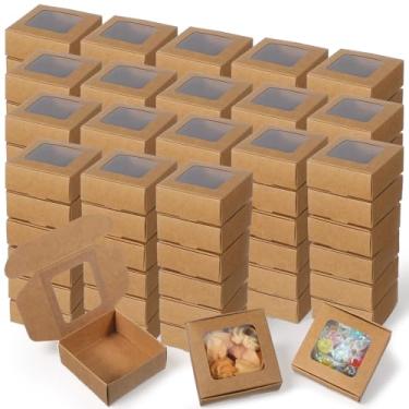 Imagem de PercyEffie Caixa de sabão 100 peças para embalagem de sabão caseiro para suprimentos de fabricação de sabonetes Caixas de presente a granel pequenas caixas de biscoito com janela Embalagens de