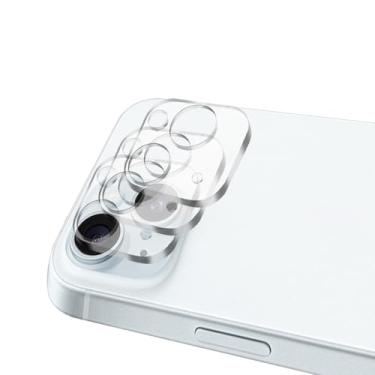 Imagem de Protetor de lente de câmera para iPhone 13 de 6,1 polegadas e iPhone 13 mini de 5,4 polegadas, vidro temperado 9H, transparente HD, antiarranhões, compatível com capas, não afeta fotos noturnas