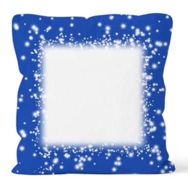 Imagem de 10 peças de capas de almofada coloridas lisas em branco sublimação 39,9 x 39,9 cm capa de almofada decorativa para casa com zíperes ocultos para impressão de calor DIY (azul)