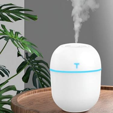 Imagem de Mini Umidificador Portátil USB Luz LED Aromatizador Silencioso Ultrassônico Ideal Para Quarto Escritório Home Office Mesa Estudo