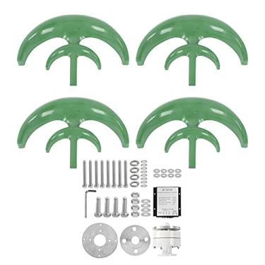 Imagem de Gerador de energia eólica Lanterna verde em forma de 4 lâminas Turbina Kit de turbina eólica Gerador de energia com controlador 1200 W (24 V), Dínamo