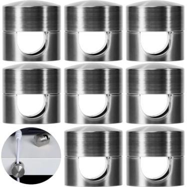 Imagem de SmallCat 8 conjuntos de suportes de carregador para cabos, suportes pretos ajustáveis de âncora, clipes de cabo de metal adesivos, organizadores de fios de gerenciamento de cabos para mesa, escritório