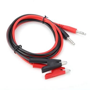 Imagem de Luqeeg P1040 2 Unidades de Silicone Banana Plug Crocodilo Clipe Cabos de Teste para Testes Elétricos de Laboratório