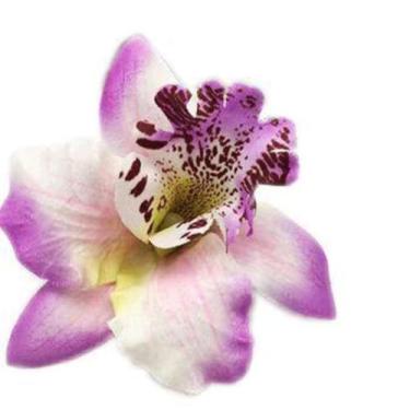 Imagem de Prendedor de cabelo com flor de orquídea boêmia, colorido, acessório de praia para mulheres e meninas, roxo
