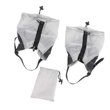 Imagem de Jiawu Polainas Curtas Revestidas de Silicone, Proteção para Pernas para Trilhas de Caminhada Ao Ar Livre Com Tecido Elástico de Nylon 20D, para Homens, Mulheres, Caminhadas,Escalada (Meteorito Cinza)