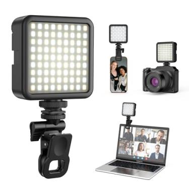 Imagem de ULANZI Luz de vídeo LED bicolor de 3000 mAh com softbox, luz de câmera recarregável de 3200 K-5600 K, 3 suportes frios, painel de luz LED com clipe para telefone/laptop/tablet/computador, fotografia