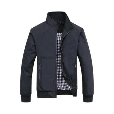 Imagem de Jaqueta Bomber Slim Fit Masculina Casual Moda Casaco Sólido Jaqueta De