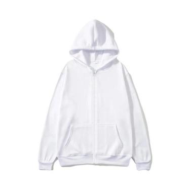 Imagem de Cardigan Feminino Com Capuz E Zíper, Jaqueta Casual Esportiva Em Cor S