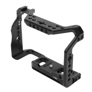Imagem de Akozon Gaiola Adequada para Câmera A7m4 A7r4 Ai A9ii A7s3 A1 A7r4a, Equipamento de Câmera de Vídeo Em Alumínio Com Montagem de Sapata Fria, Furos de Parafuso de 1/4 3/8