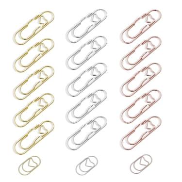 Imagem de Siaincsy Clipe de metal para notebook – 15 peças de clipes coloridos com 60 clipes de papel, aderência forte para canetas com menos de 1,3 cm de espessura, acessórios perfeitos para agenda/escritório