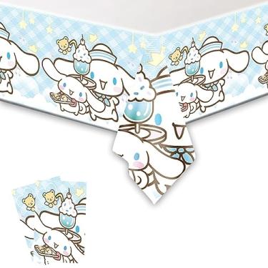 Imagem de SPEEDYEAH Toalha de mesa descartável Cinnamoroll-s, 2 peças, artigos de festa de aniversário e decorações para mesas retangulares 180 x 106 cm