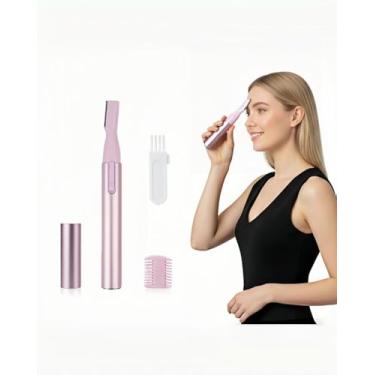 Imagem de Aparador de pelos de orelha e nariz, profissional, sem dor, motor potente com design de lâmina dupla proporciona uma experiência de corte suave (prata)