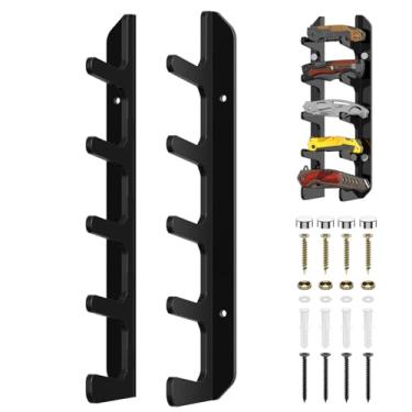 Imagem de Easecos Suporte de parede para canivete de bolso, suporte de exibição de facas de acrílico EDC de 5 camadas, minisuporte de facas dobráveis horizontais, suporte de colocação pequeno com adaga para
