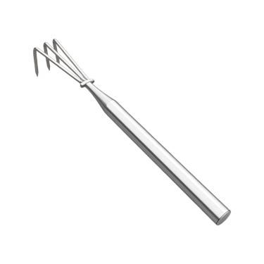 Imagem de Ancinho de Jardim | Ferramentas De Jardim De Cabo Longo Em Aço Inoxidável | Pequeno Ancinho de Paisagismo como Utensílio Manual,para Capinar, Afofar , Plantio, Quintal, Gramado, Folhas e Palha