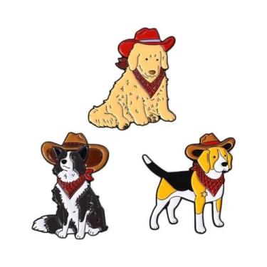 Imagem de Conjunto De Pins De Esmalte De Dinossauro E Gato Em Estilo Cartoon, Br